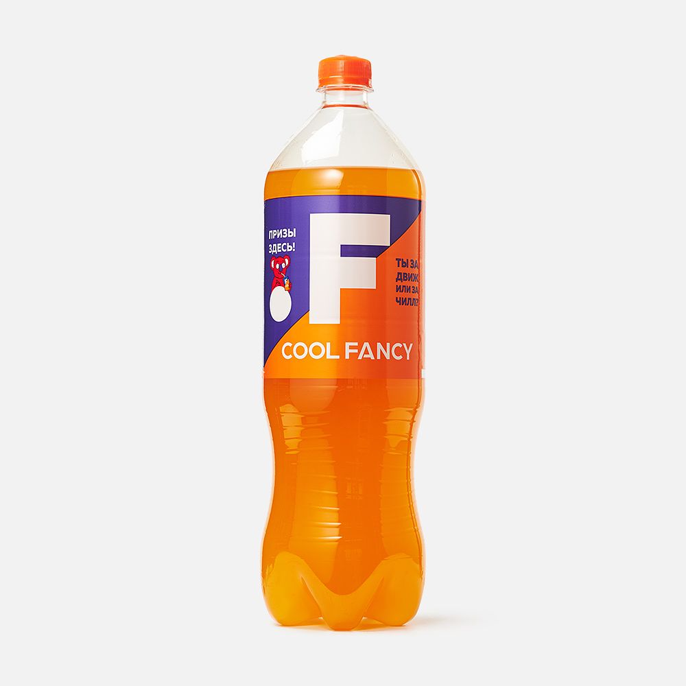 Изображение товара Напиток Fancy, с апельсиновым соком, с газом, 1,5 л