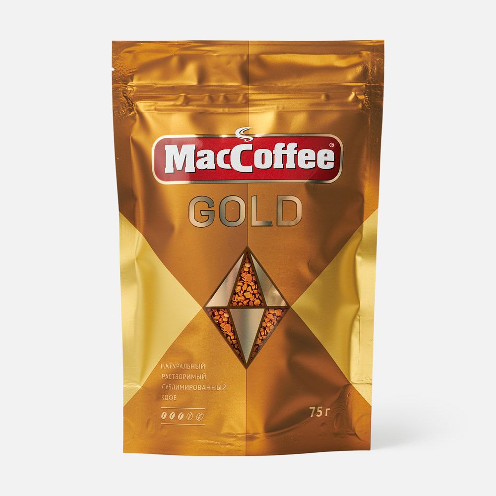 Изображение товара Растворимый кофе MacCoffee Gold, 75 г - насыщенный вкус