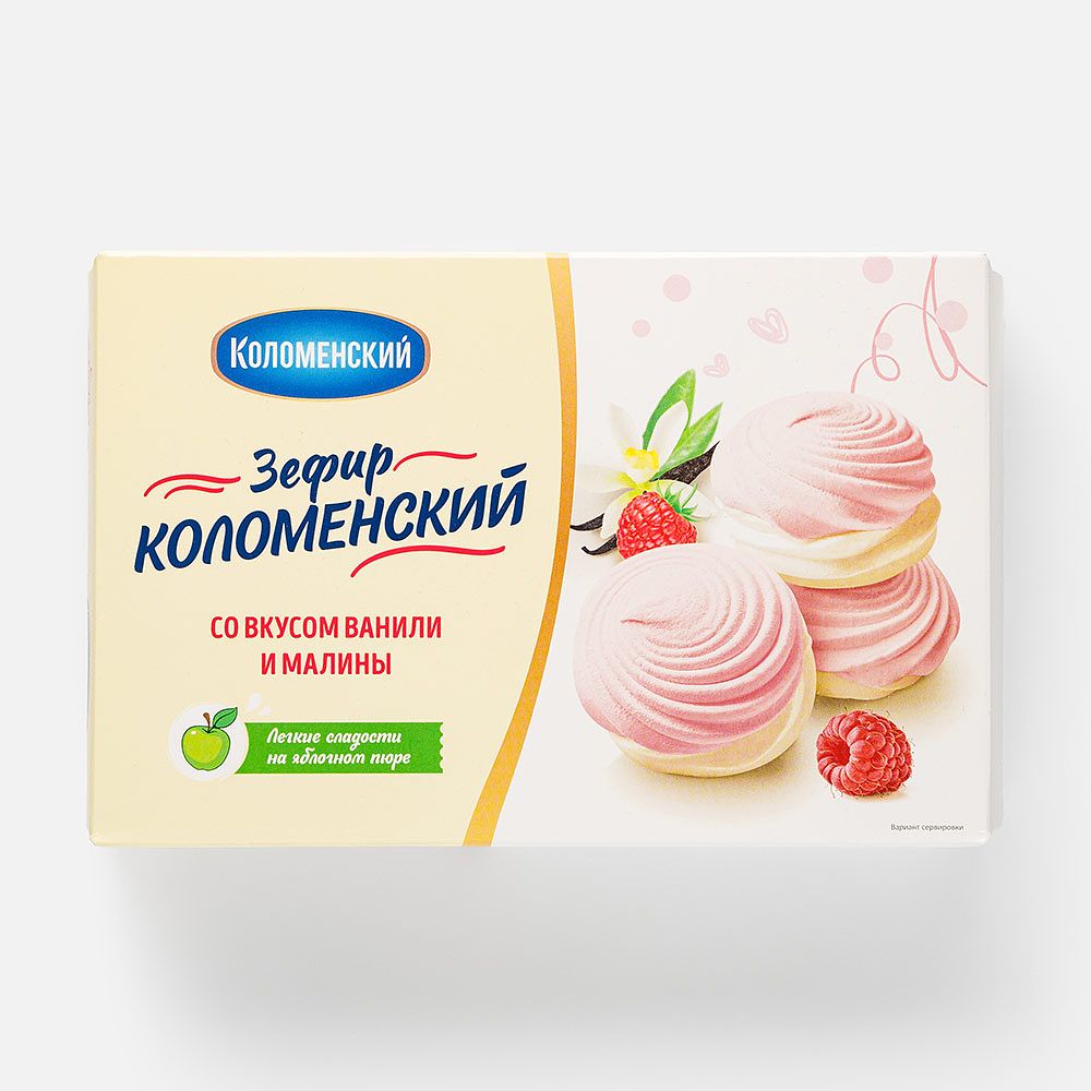 Изображение товара Зефир Коломенский, ваниль и малина, 250 г