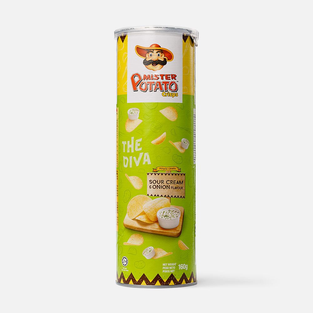 Изображение товара Чипсы Mister Potato, сметана и лук, 160 г