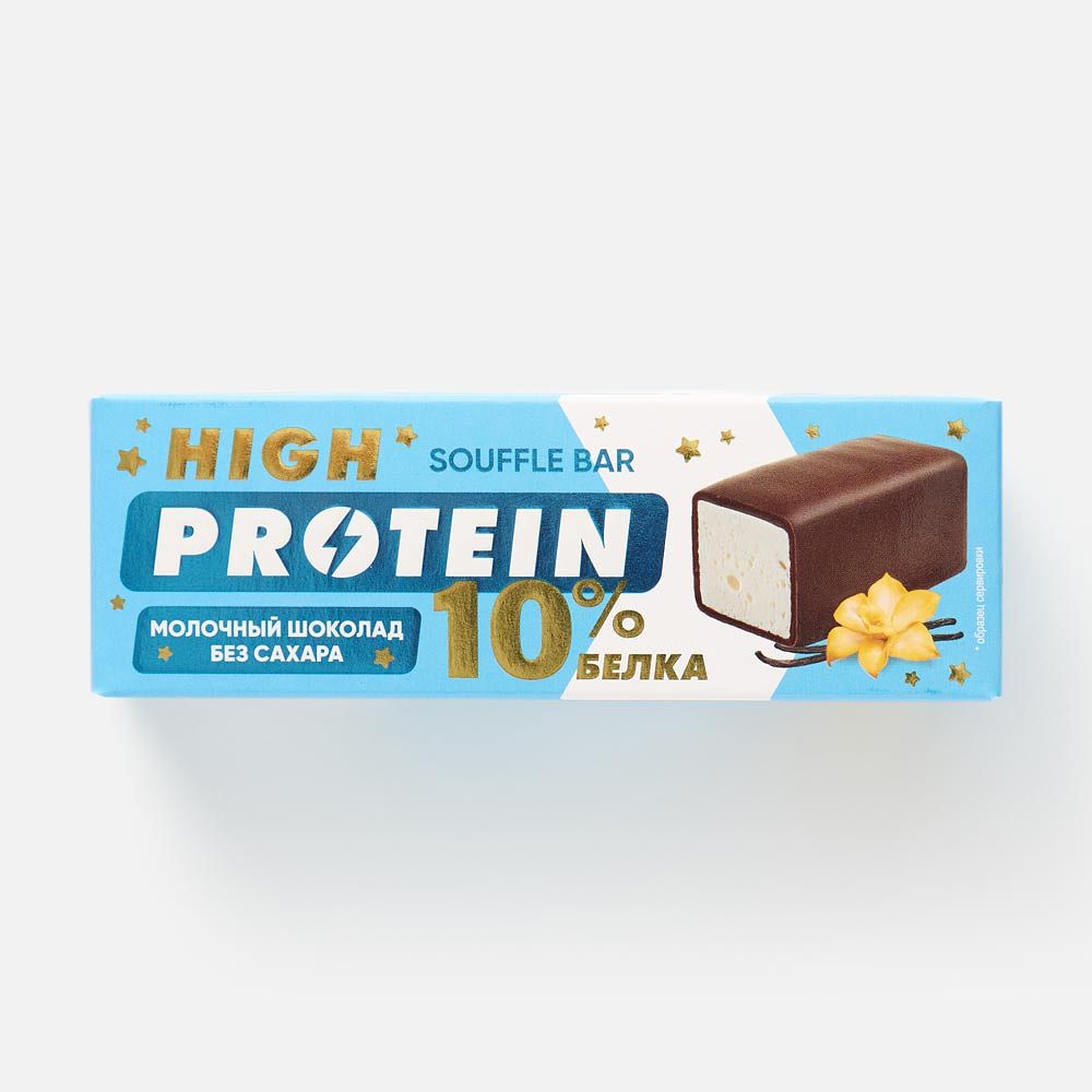 Изображение товара Суфле ЗГДиОП имени В. П. Пастухова, High Protein, без сахара, в молочном бельгийском шоколаде, 50 г