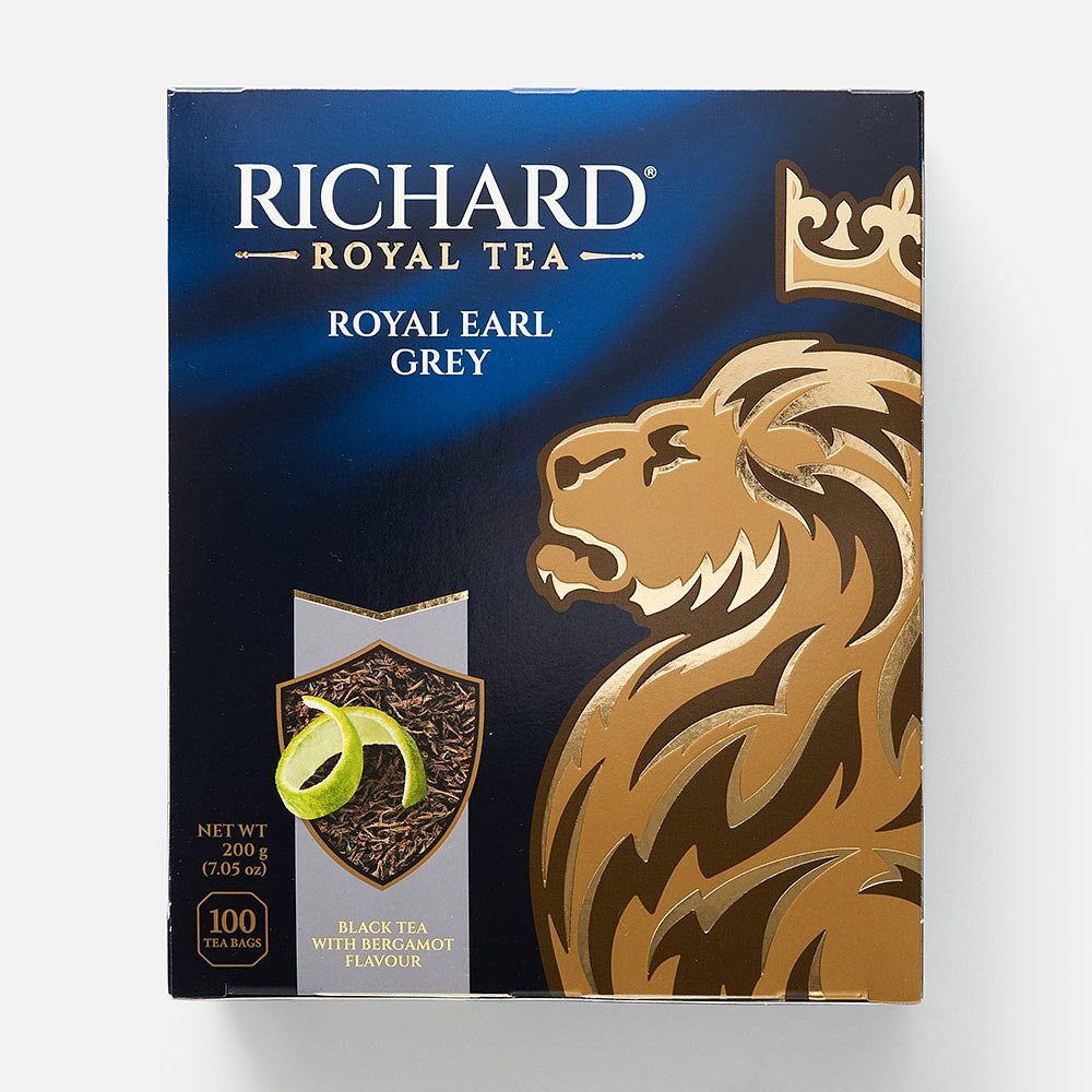 Изображение товара Чёрный чай Richard, Royal Earl Grey, в пакетиках, 100 шт.