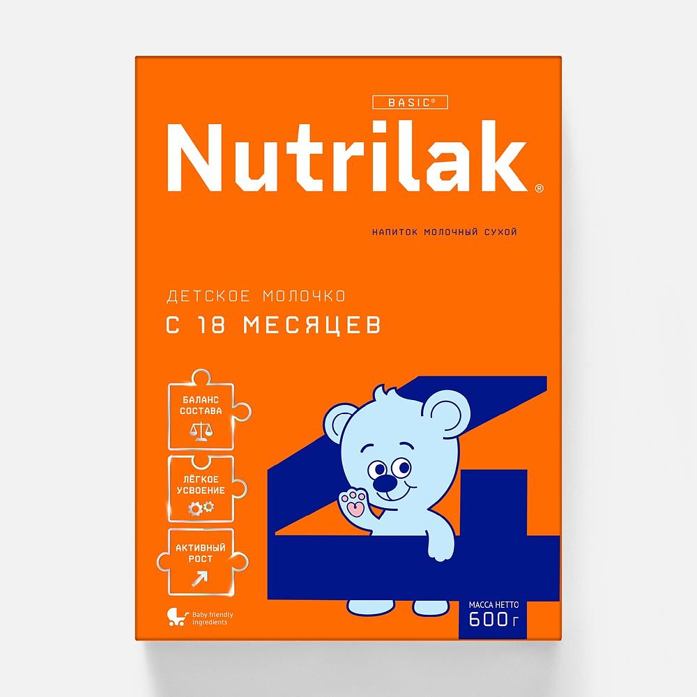 Изображение товара Сухая смесь Nutrilak 4, Детское молочко, молочная, с 18 месяцев, 600 г