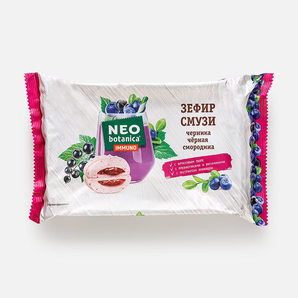 Изображение товара Зефир Neo-botanica Immuno, смузи, черника и чёрная смородина, 280 г