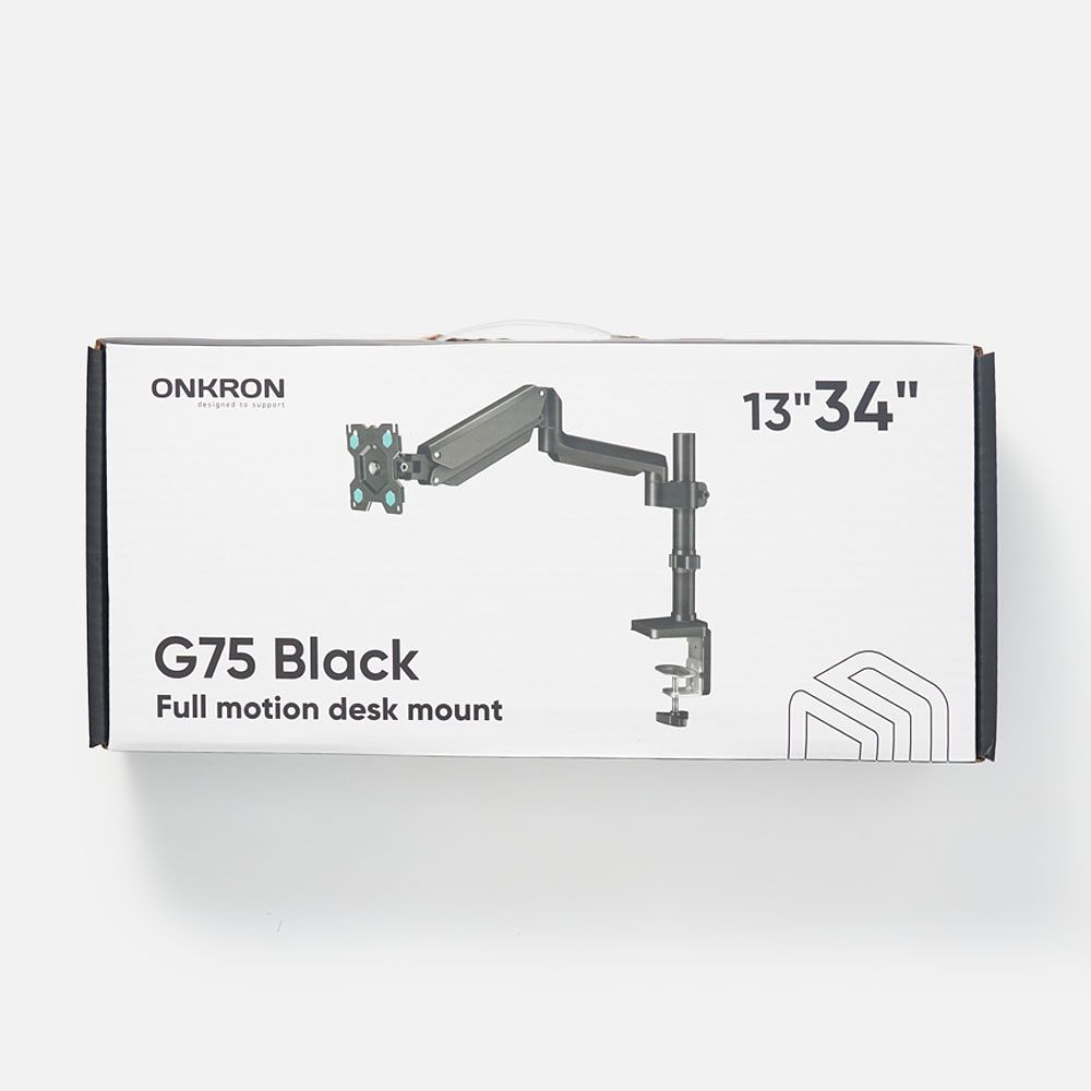 Изображение товара Кронштейн для монитора 13-34 Onkron G75 настольный, до 12 кг, чёрный, 1 шт.
