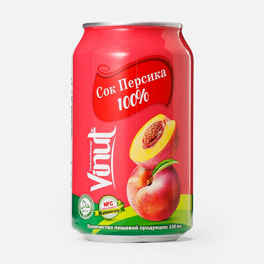 Изображение товара Персиковый сок Vinut, 0,33 л