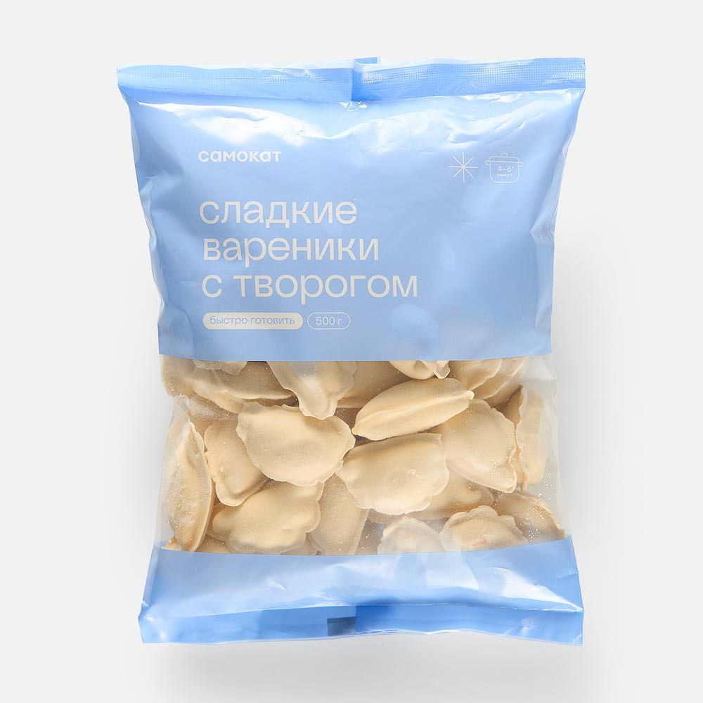 Изображение товара Вареники Самокат, с творогом, 500 г