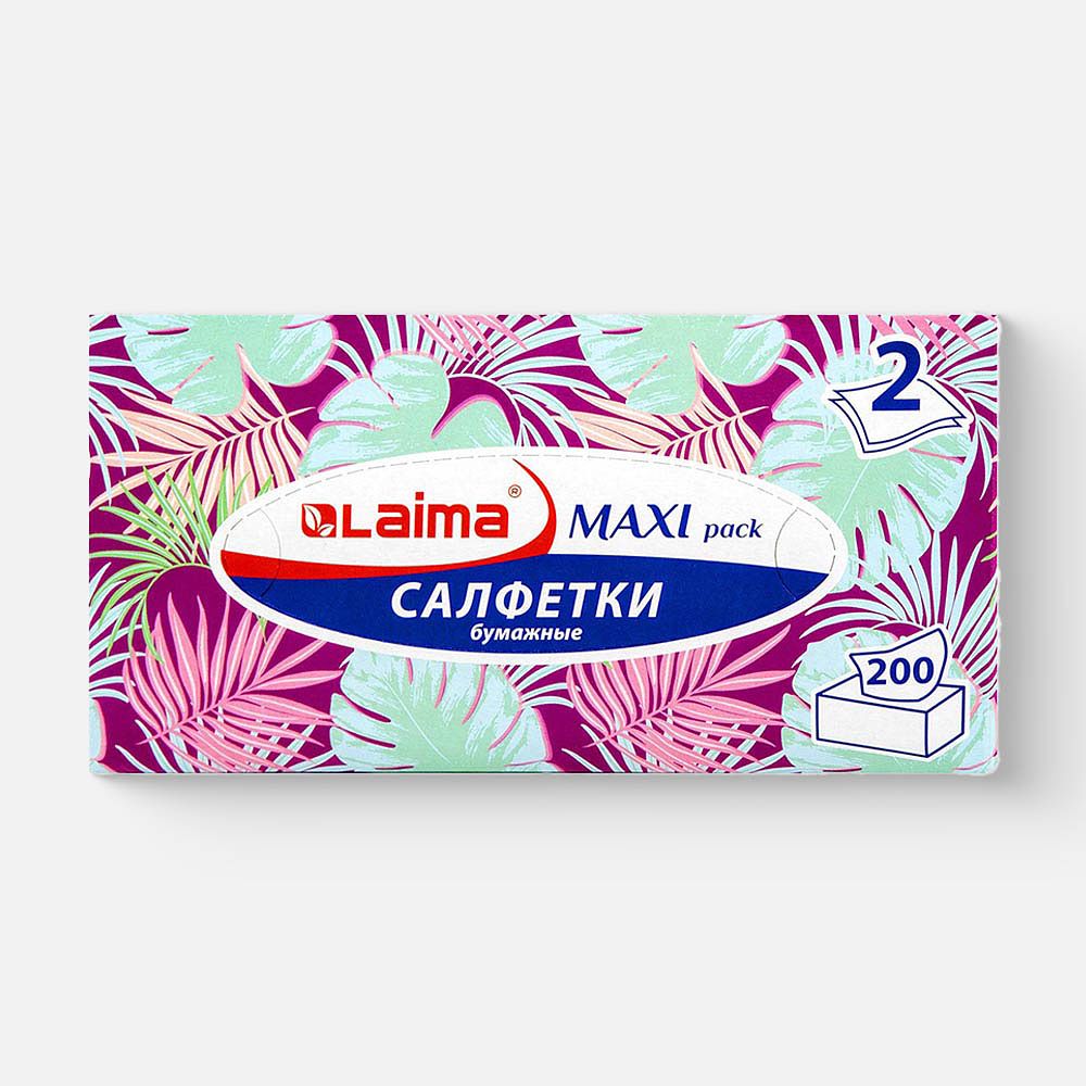 Изображение товара Косметические салфетки Laima Everyday, двухслойные, 20х20 см, 200 шт.