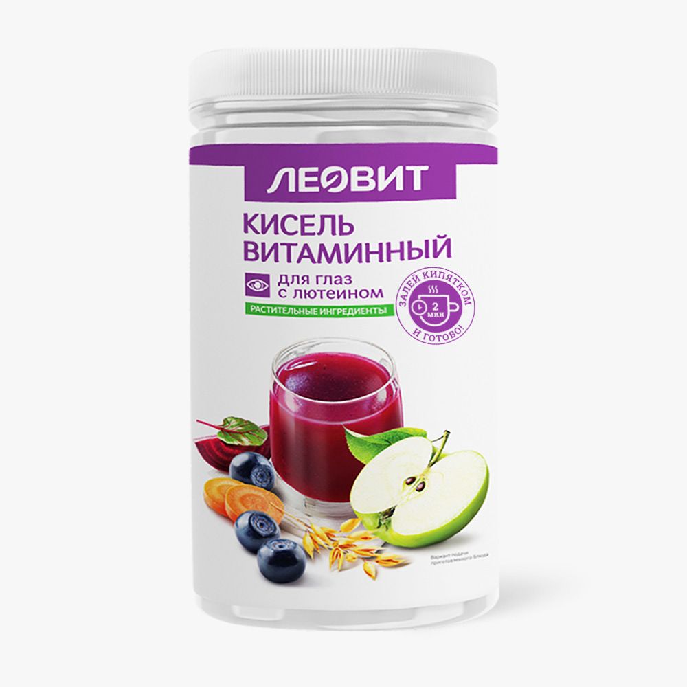 Изображение товара Кисель Леовит Витаминный для глаз, с лютеином, 400 г