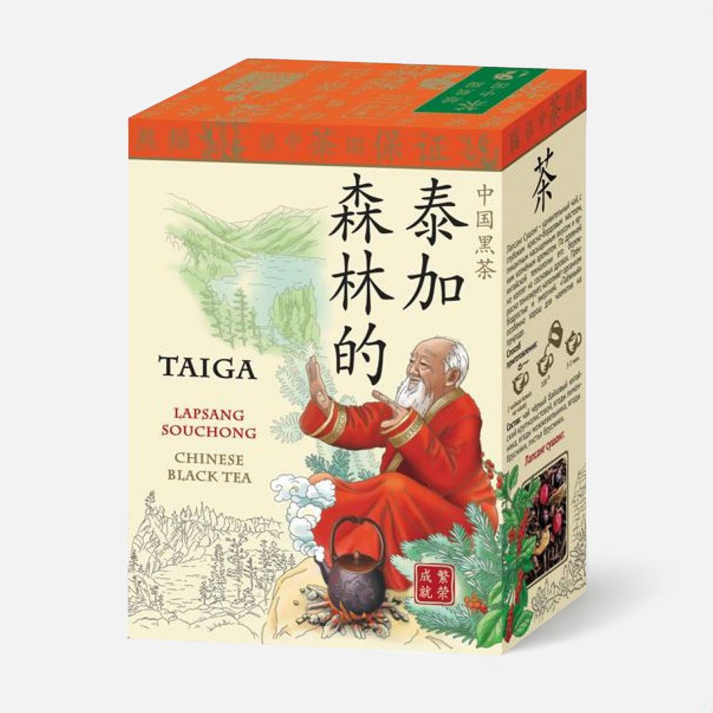 Изображение товара Чёрный чай Green Panda Лапсанг Сушонг, таёжный, 100 г