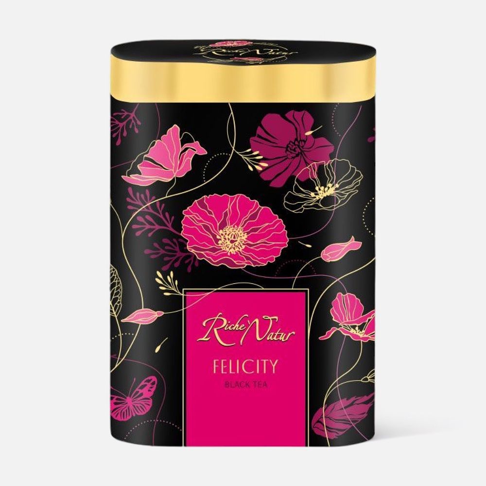 Изображение товара Чай чёрный Riche Natur Felicity Ананас и земляника листовой 100 г, 1 шт.