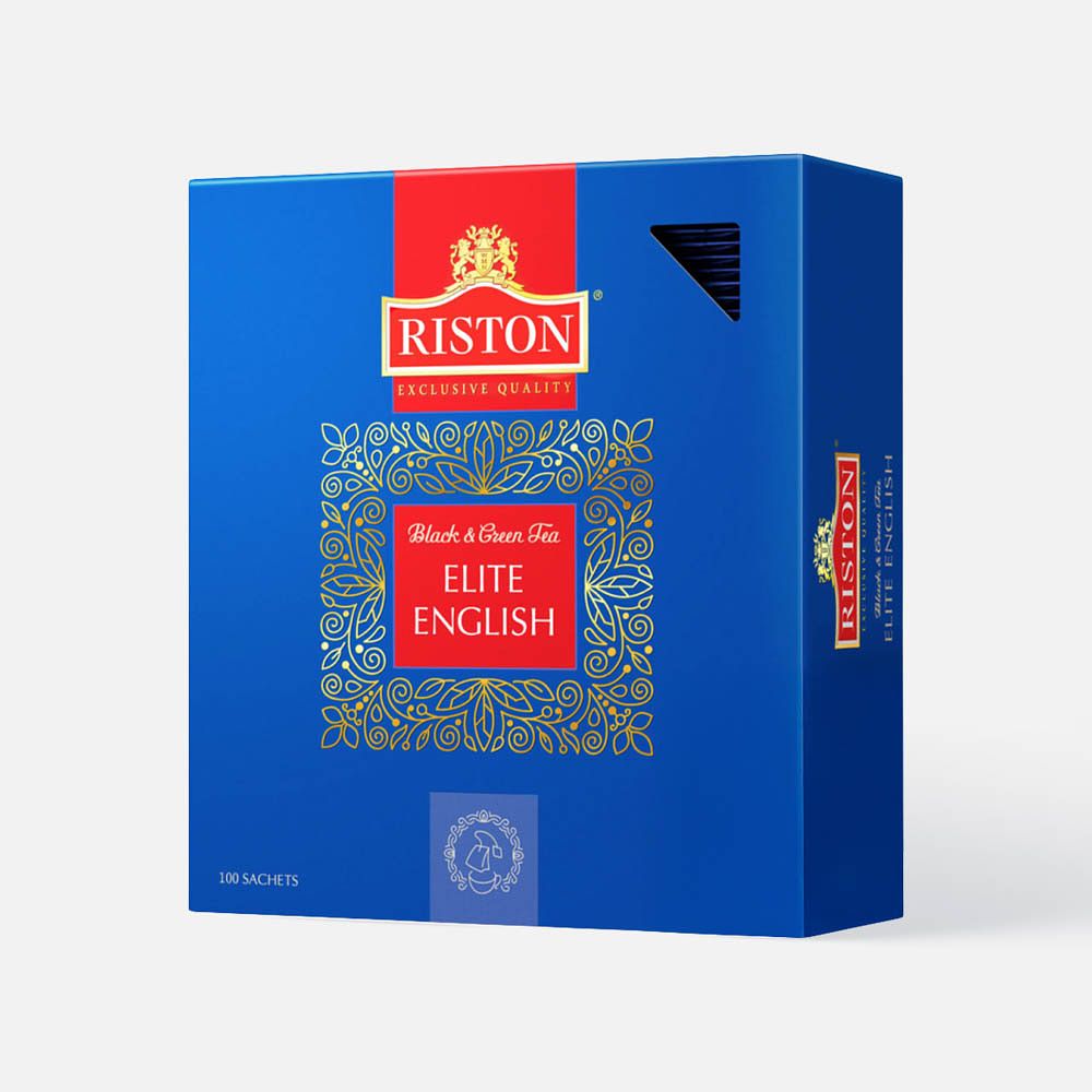 Изображение товара Чай Riston English Elite Tea, зелёный и чёрный, в пакетиках, 100x2 г