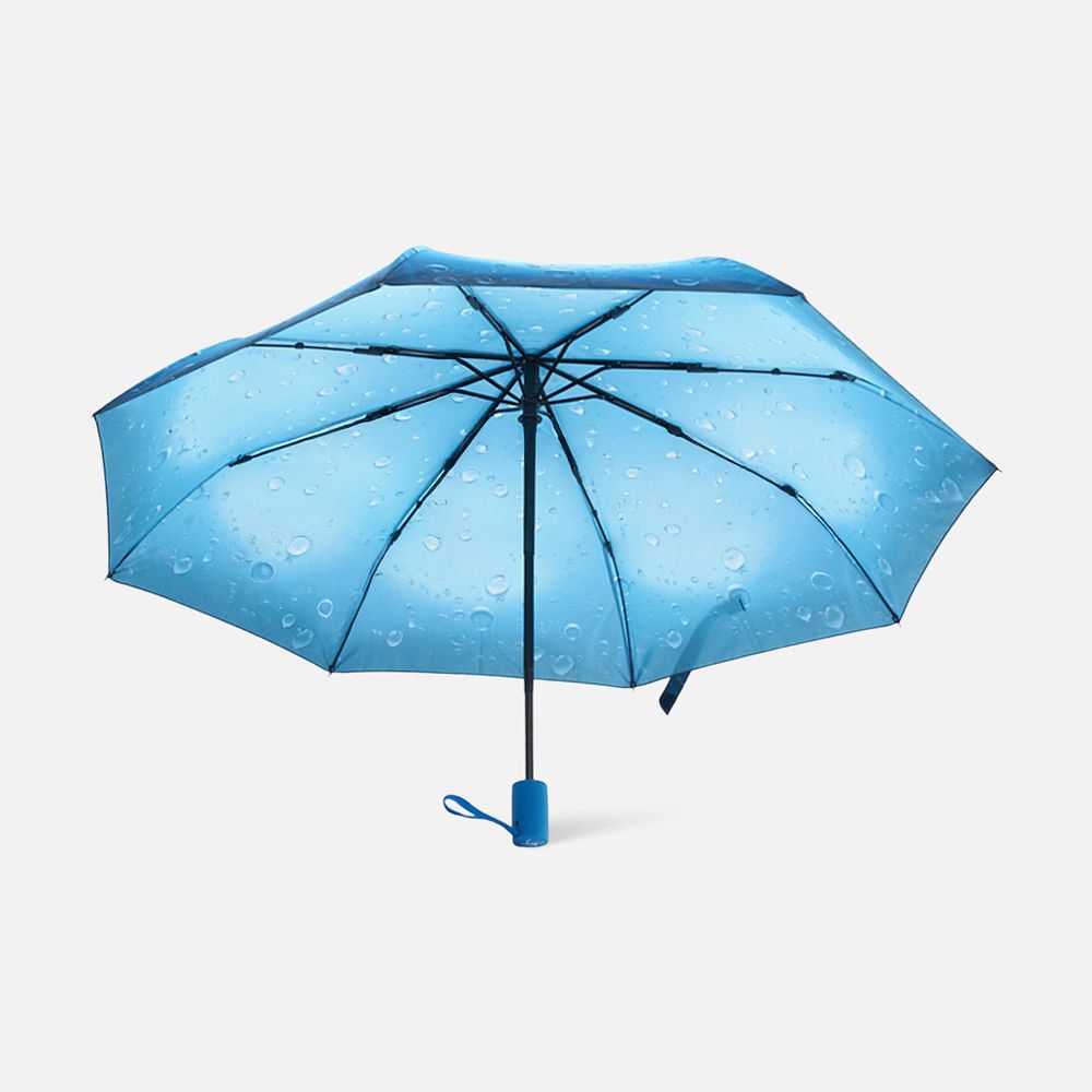 Изображение товара Женский складной автоматический зонт Raindrops, бирюзовый