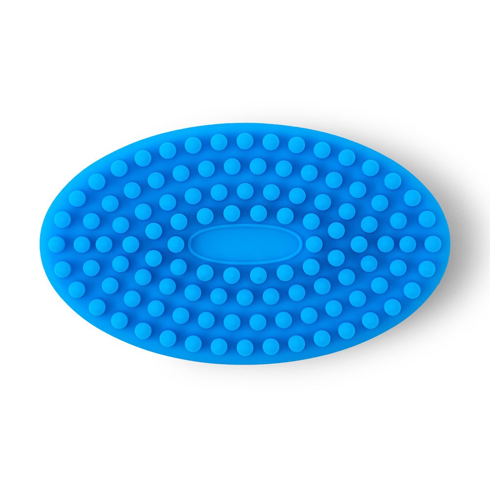 Изображение товара Губка Roxy-Kids антибактериальная массажная мягкая голубая для малышей