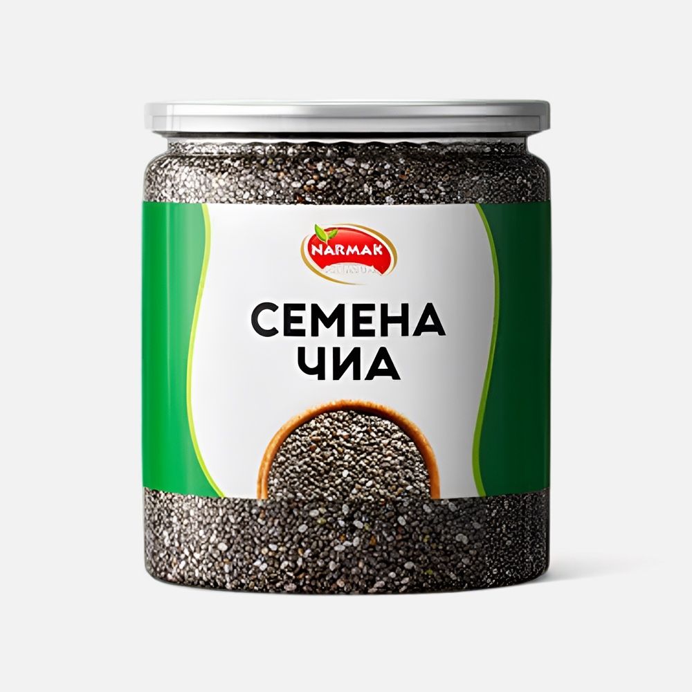 Изображение товара Семена чиа Narmak для похудения 350 г без глютена и для вегетарианцев