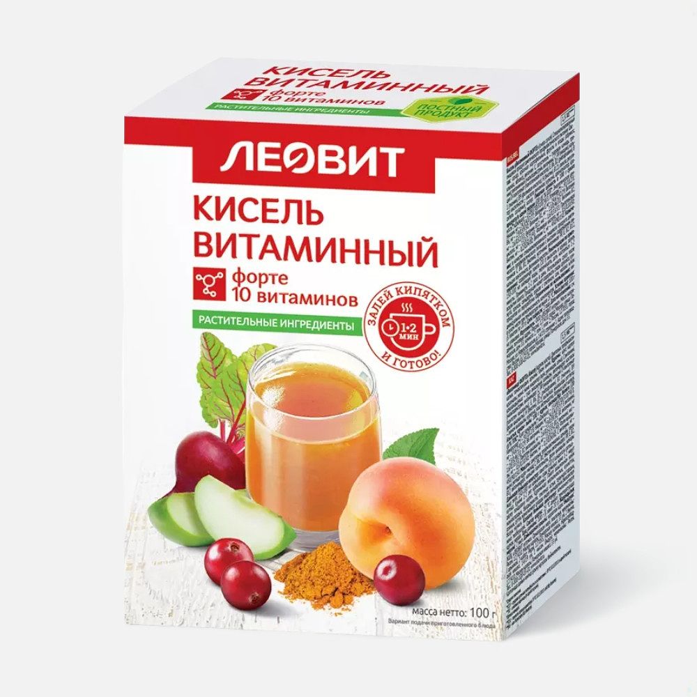 Изображение товара Кисель Леовит Витаминный Форте, сухой, 100 г