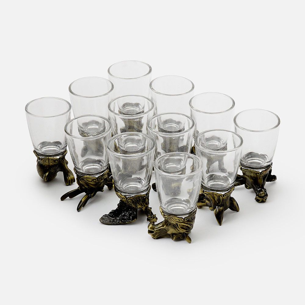 Изображение товара Набор рюмок Your Highball, стопки перевёртыши 12 предметов, бронза, 1 шт.