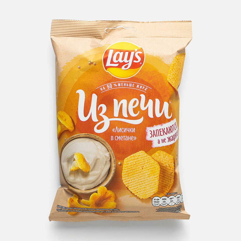 Изображение товара Чипсы Lay's Из печи, лисички в сметане, 85 г