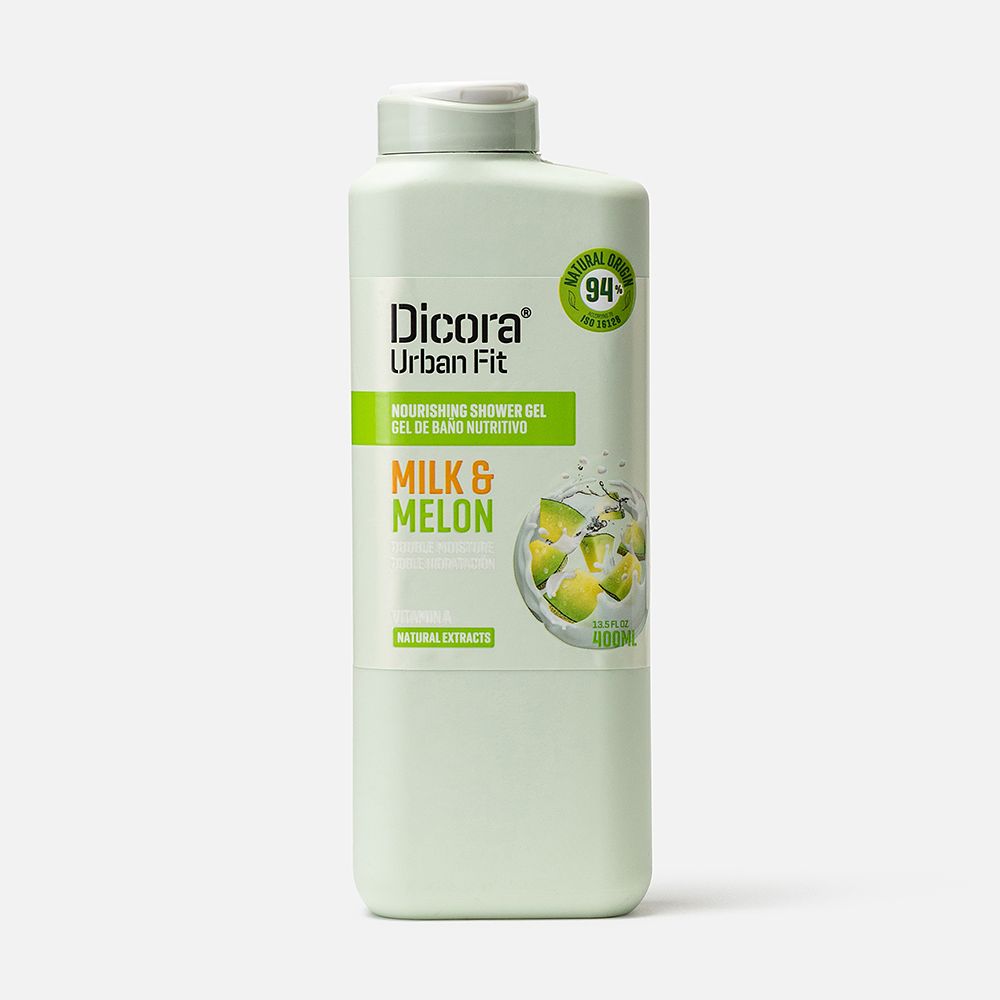 Изображение товара Из Испании: Гель для душа Dicora Urban Fit, молоко и дыня, с витамином А, 400 мл