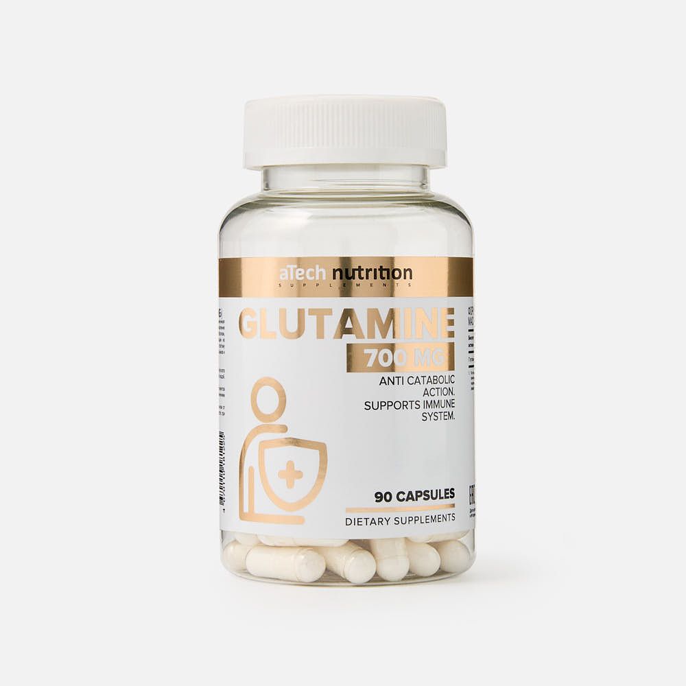 Изображение товара Аминокислота aTech Nutrition Глютамин 700 мг, капсулы, 90 шт.