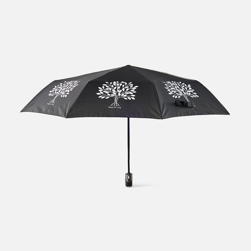 Изображение товара Женский автоматический складной зонт Raindrops с антиветровой системой Черный Белый