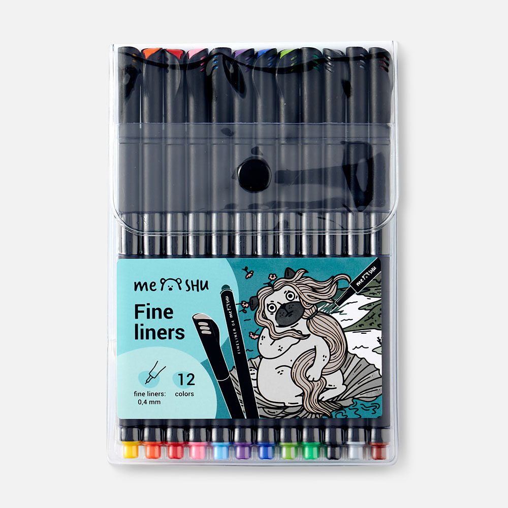 Изображение товара Капиллярные ручки Meshu, 0,4мм, 12 шт.