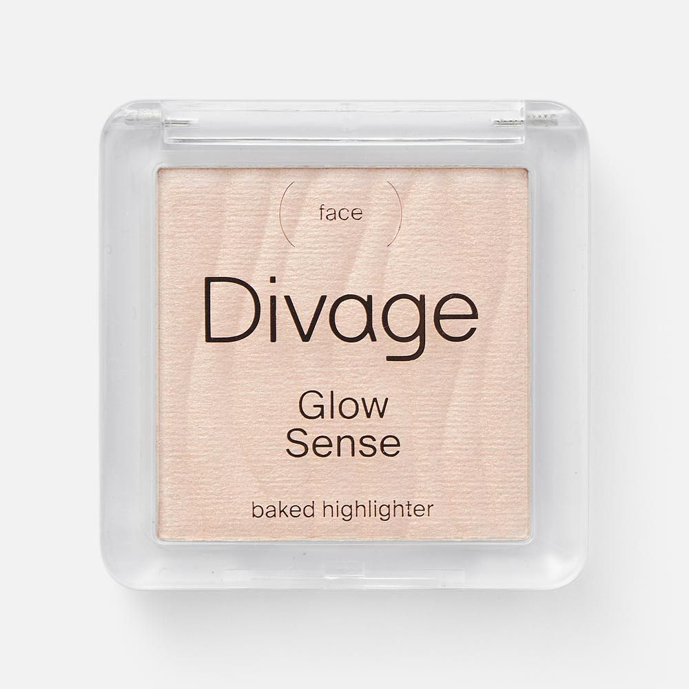 Изображение товара Хайлайтер для лица Divage Glow Sense Baked розовое золото, №02, 5,5 г