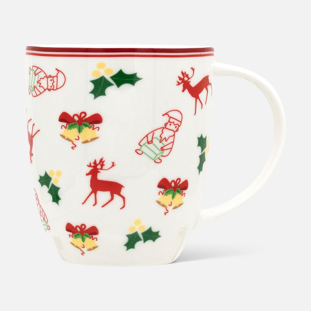 Изображение товара Кружка Magic of christmas новогодняя, фарфор, 370 мл, золотая, 1 шт.