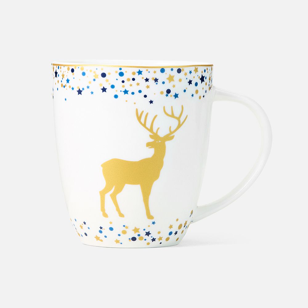 Изображение товара Кружка новогодняя Сказочный олень фарфор 370 мл праздничный дизайн