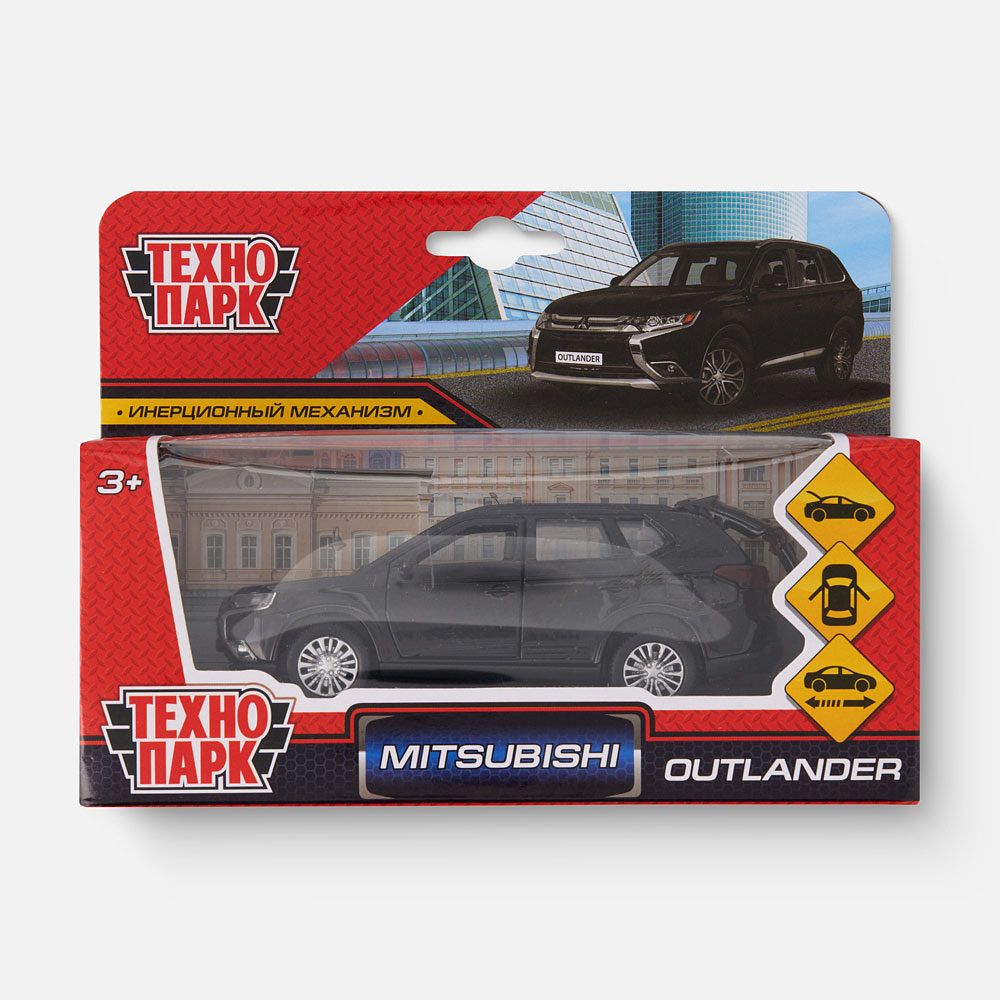 Изображение товара Машинка игрушечная Технопарк Mitsubishi Outlander 12 см, чёрная, 273059, 1 шт.