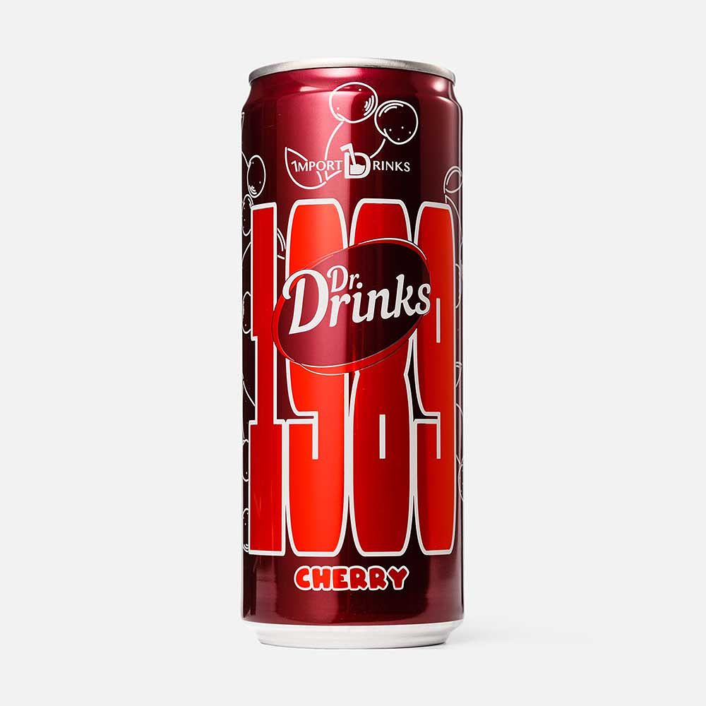 Изображение товара Напиток Dr. Drinks, вишня, с газом, 0,33 л