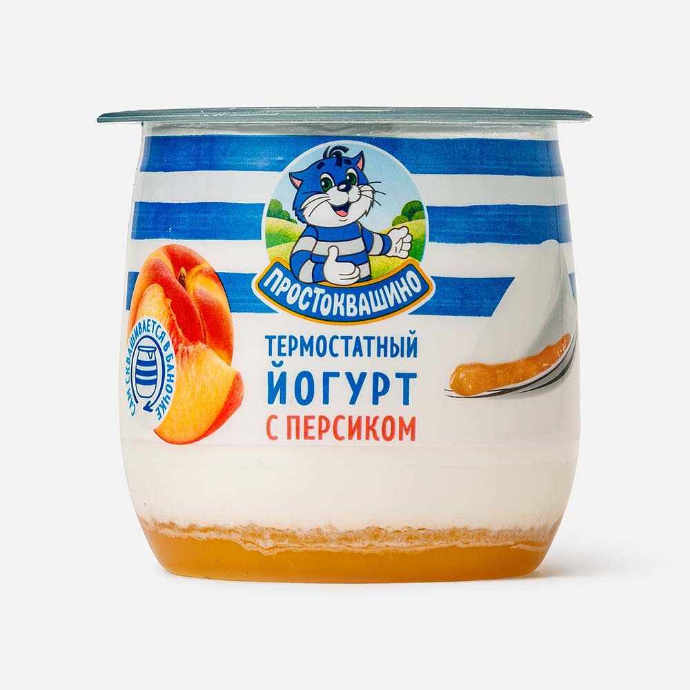 Изображение товара Йогурт Простоквашино, 3,4%, термостатный, персик, 160 г
