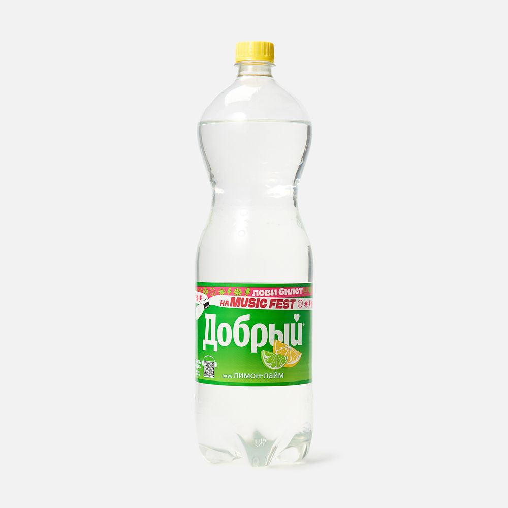 Изображение товара Напиток Добрый, лимон и лайм, с газом, 1,5 л