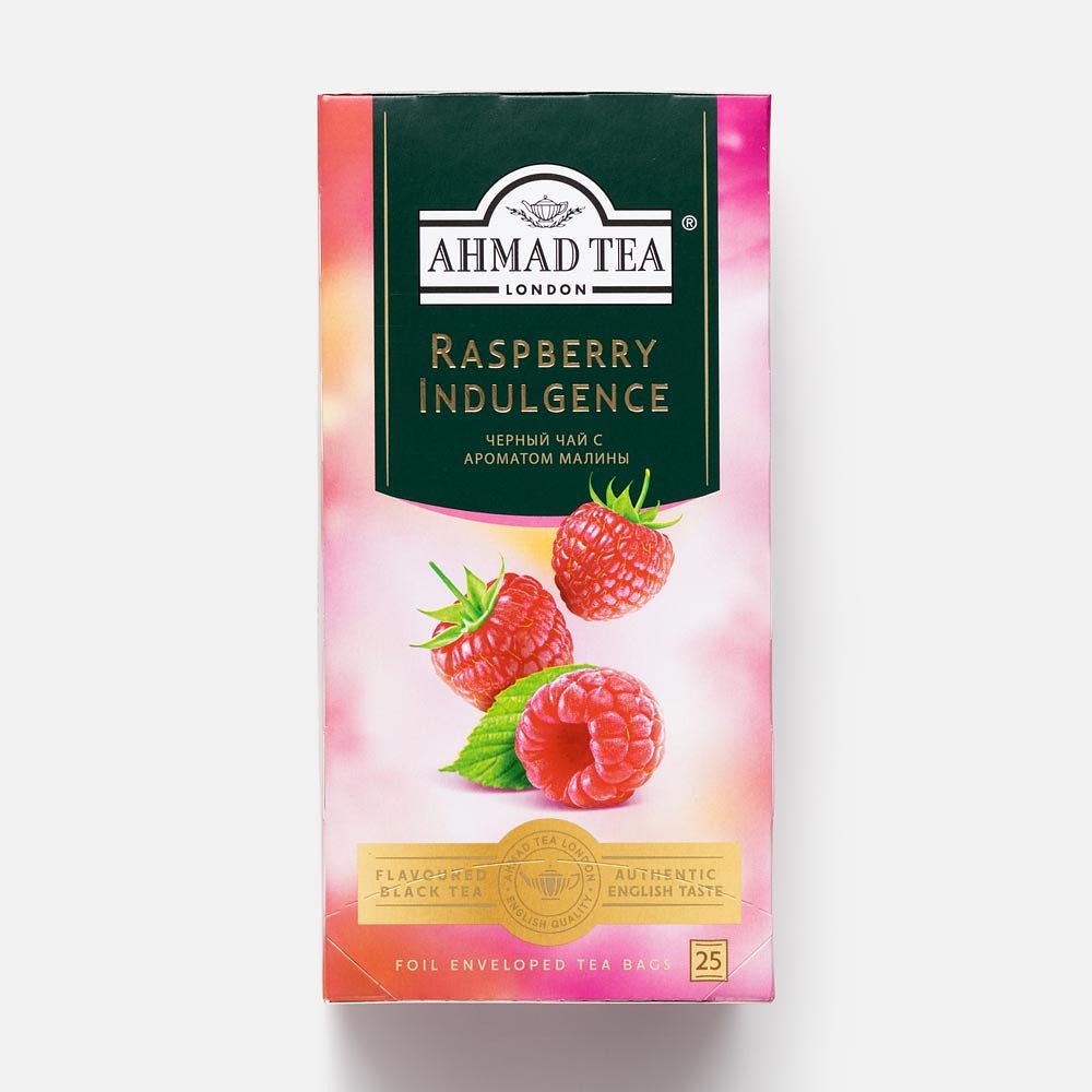 Изображение товара Чёрный чай Ahmad Tea, Raspberry Indulgence, малина, 25 пакетиков