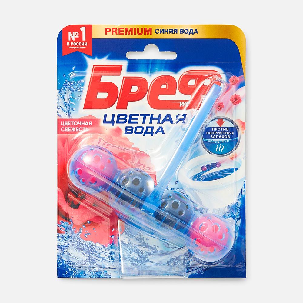 Изображение товара Блок для унитаза Бреф Color-актив Цветочная свежесть 50 г