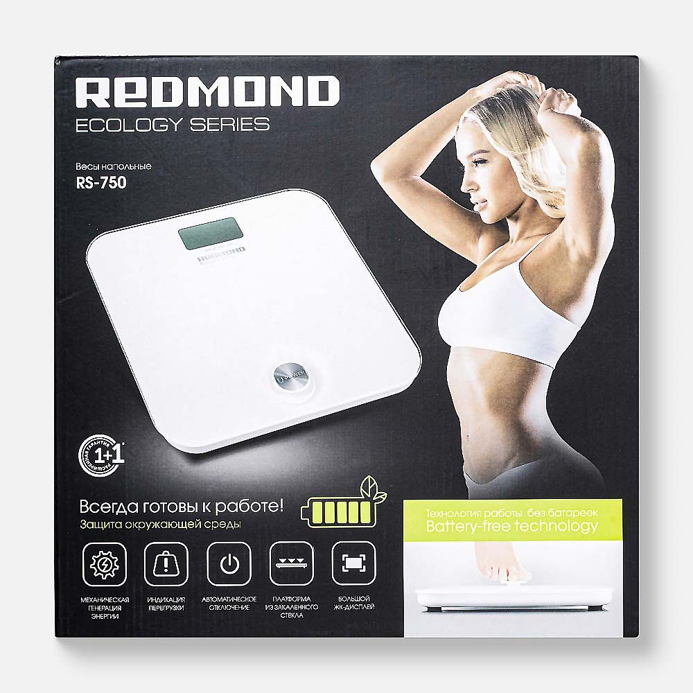 Изображение товара Напольные электронные весы Redmond RS-750 белый максимальная нагрузка 180 кг