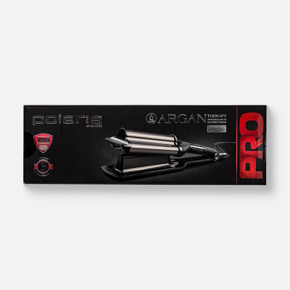 Изображение товара Электрические щипцы для завивки Polaris PHS 5095TAi Argan Therapy PRO, 80 Вт, фиолетовые, чёрные