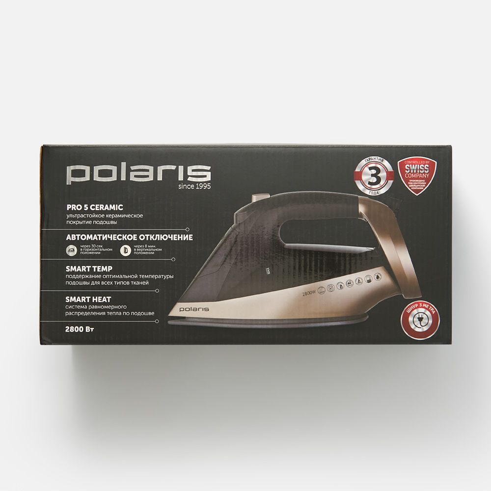 Изображение товара Утюг Polaris Pir 2852AK золотистый, чёрный, 1 шт.