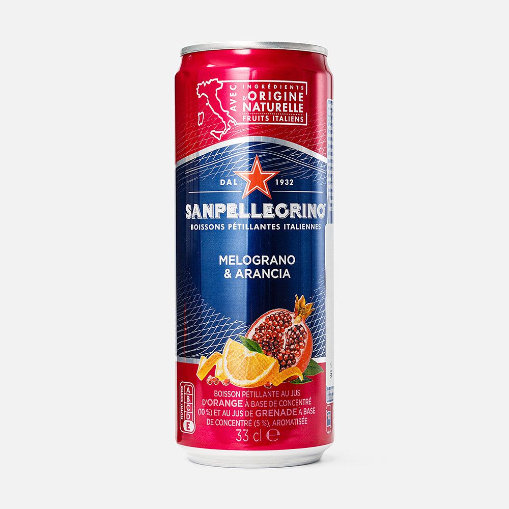 Изображение товара Напиток Sanpellegrino, с соком, гранат и апельсин, с газом, 0,33 л
