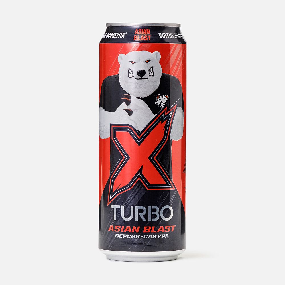 Изображение товара Энергетик X-Turbo Asian Blast, персик и сакура, 0.45 л