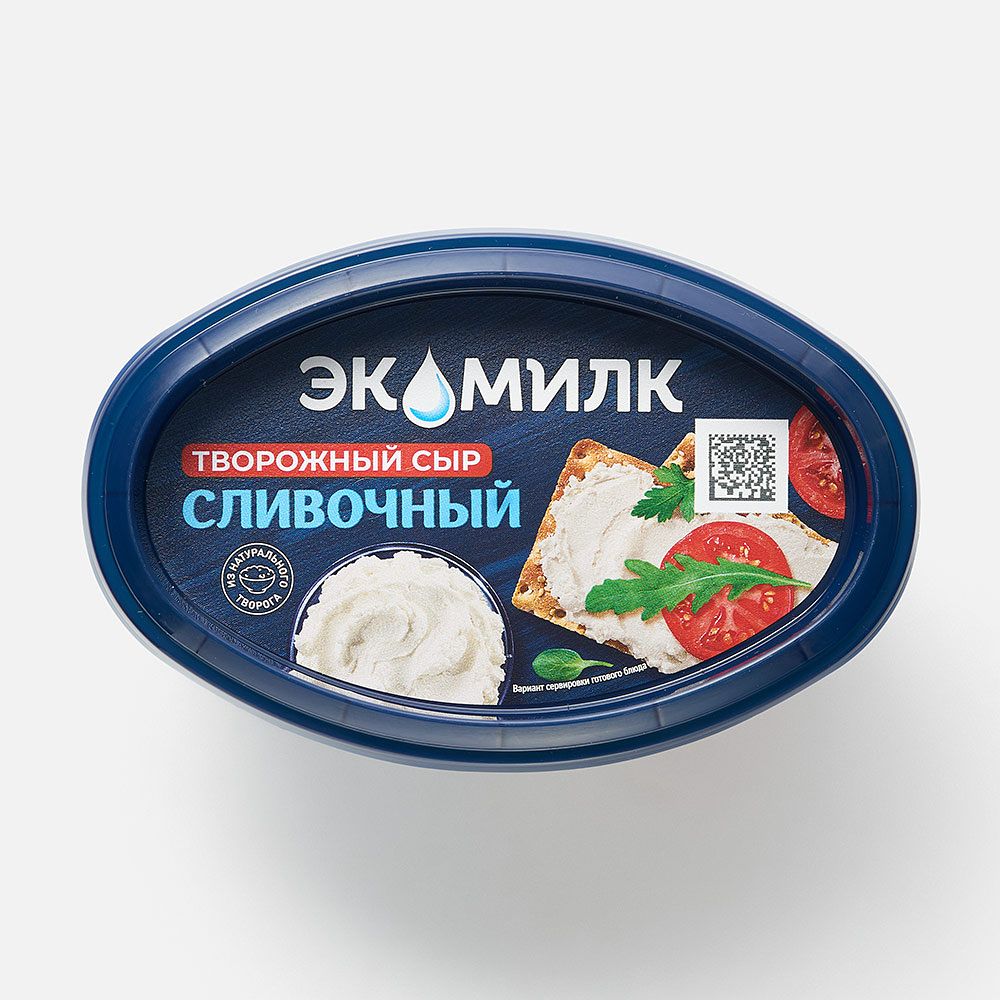 Изображение товара Творожный сыр Экомилк 120 г натуральный сливочный вкус