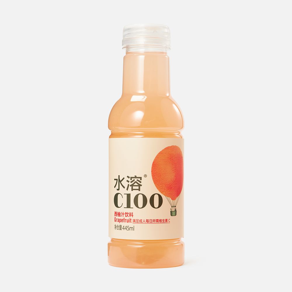 Изображение товара Напиток Nongfu Spring C100, с витамином C, с соком, красный грейпфрут, 0,445 л