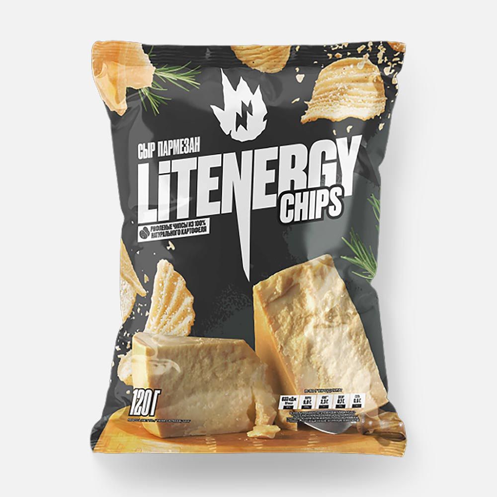 Изображение товара Чипсы Lit Energy, рифлёные, сыр пармезан, 120 г