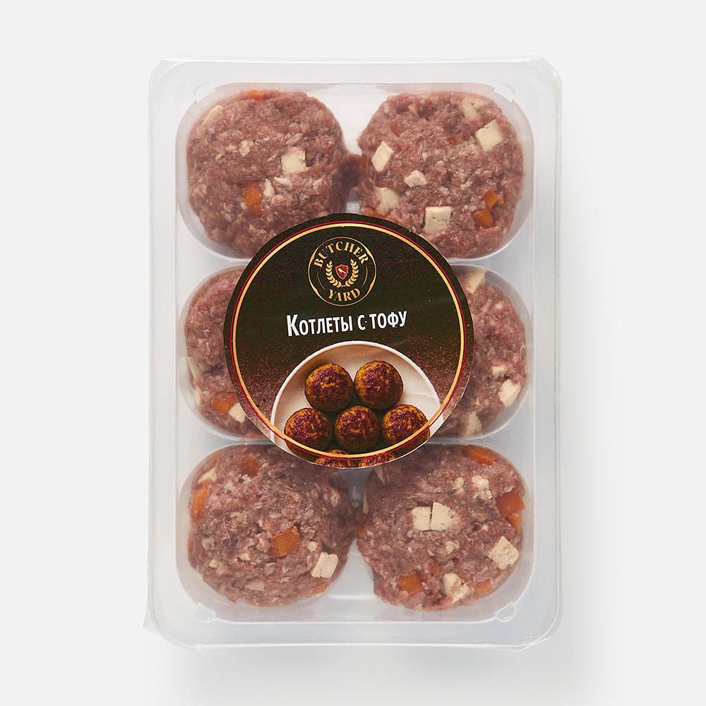 Изображение товара Говяжьи котлеты Butcher Yard, с тофу, охлаждённые, 480 г