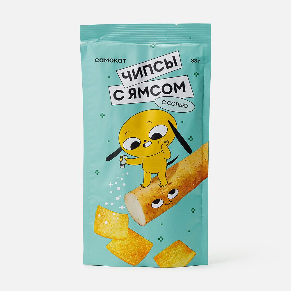 Изображение товара Из Китая: Чипсы Самокат, с ямсом, с солью, 33 г