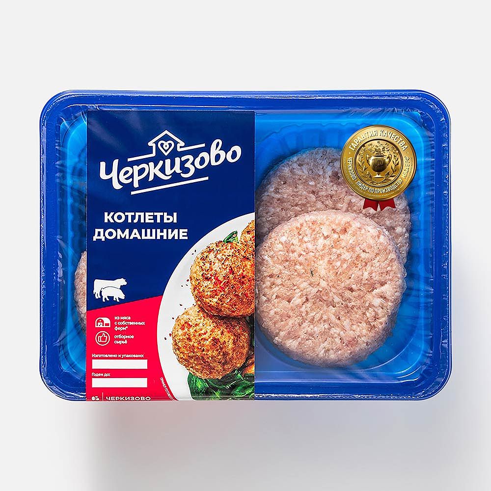 Изображение товара Котлеты Черкизово, Домашние, из свинины и говядины, охлаждённые, 400 г