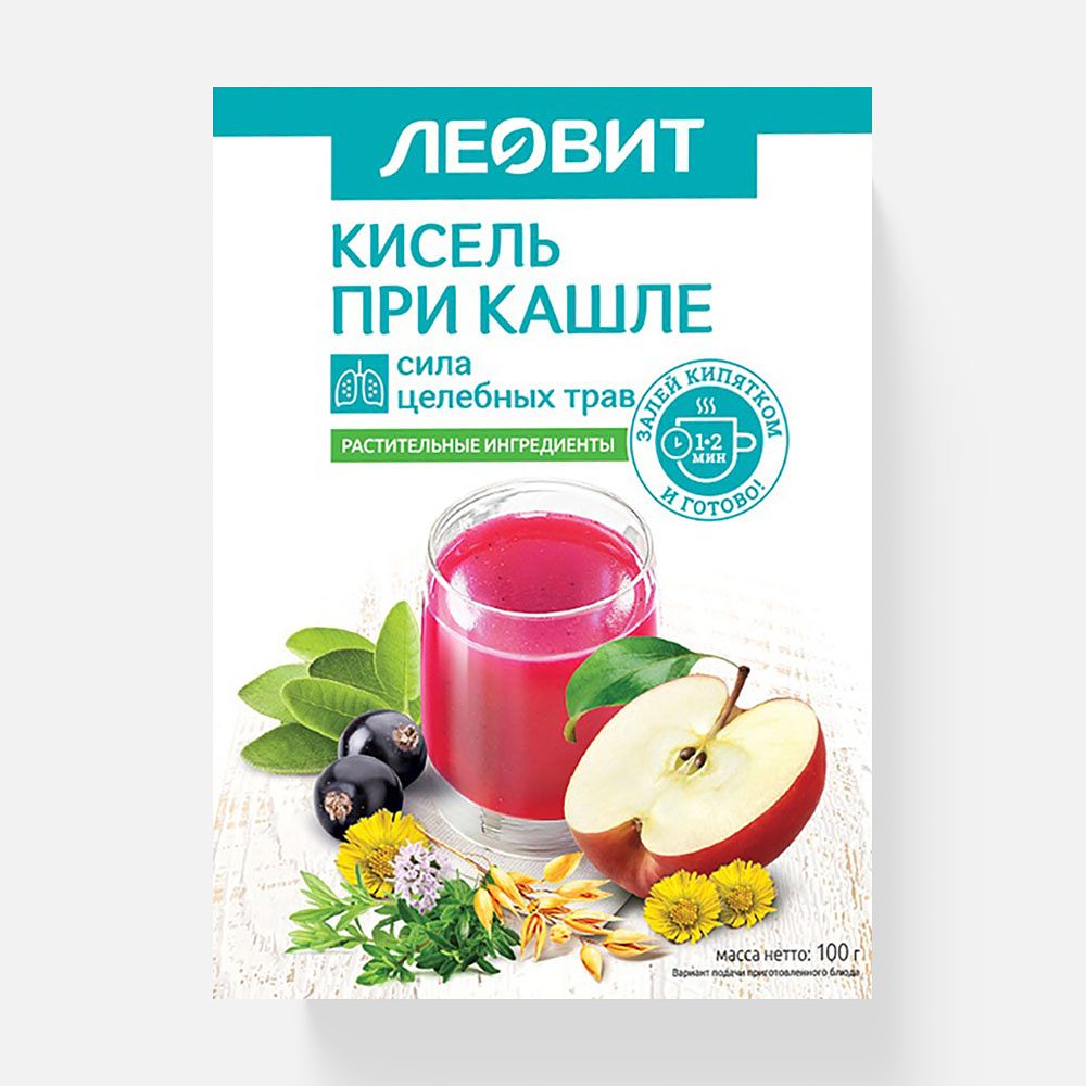 Изображение товара Кисель Леовит При кашле, 5x20 г