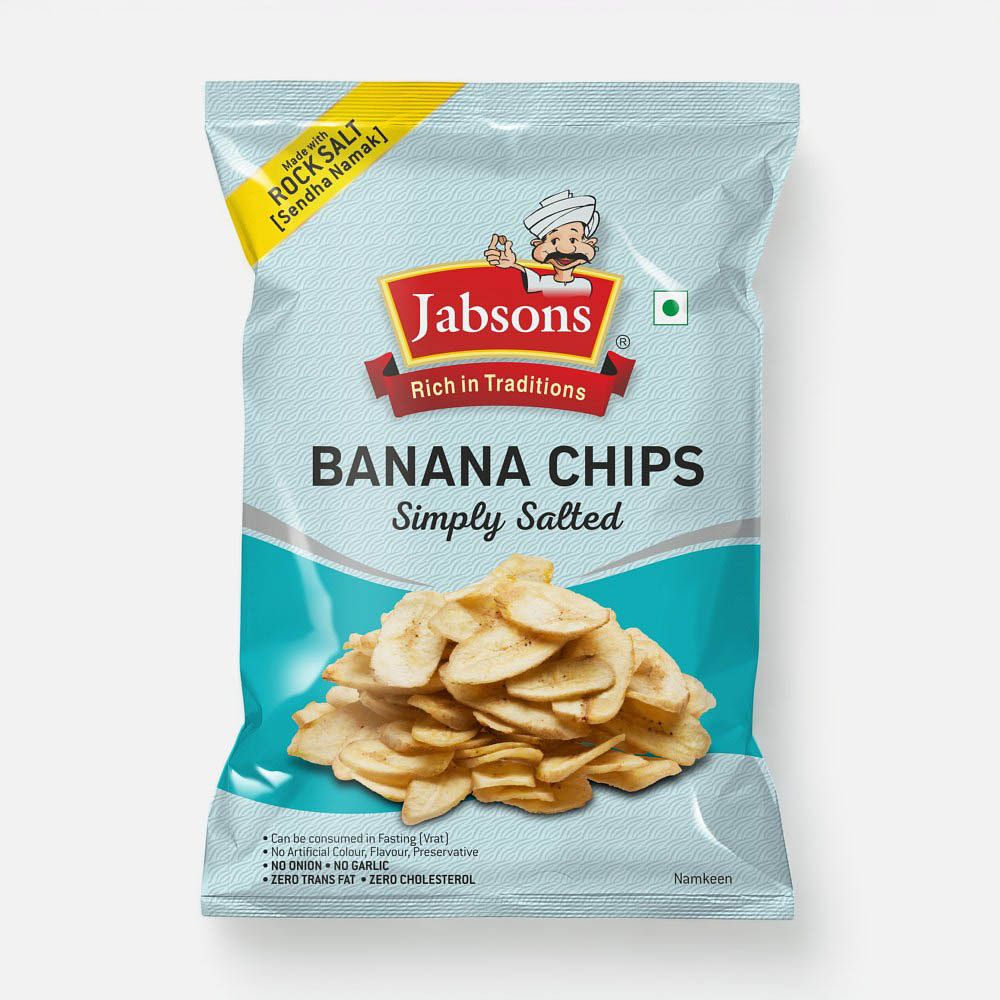Изображение товара Банановые чипсы Jabsons, с солью, 150 г