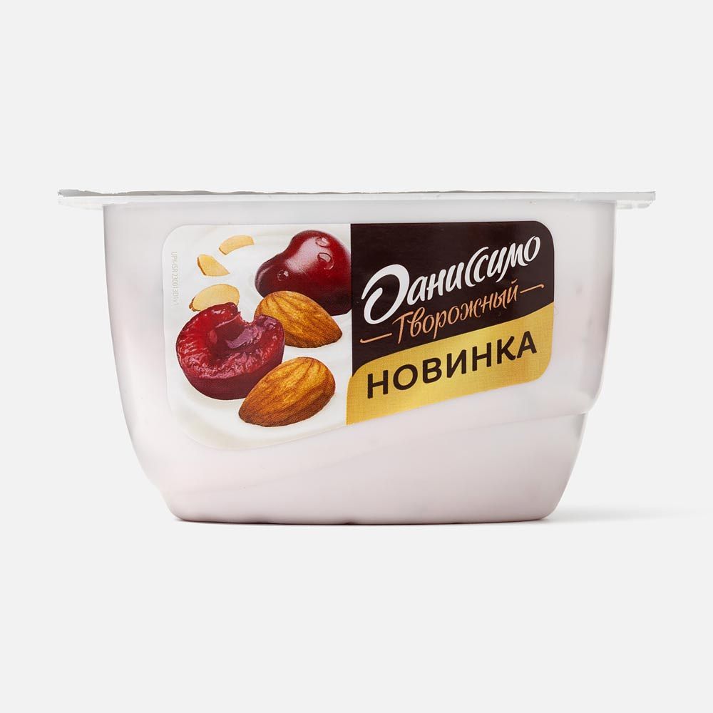 Изображение товара Творожок Даниссимо, 6,1%, вишнёво-миндальный десерт, 130 г