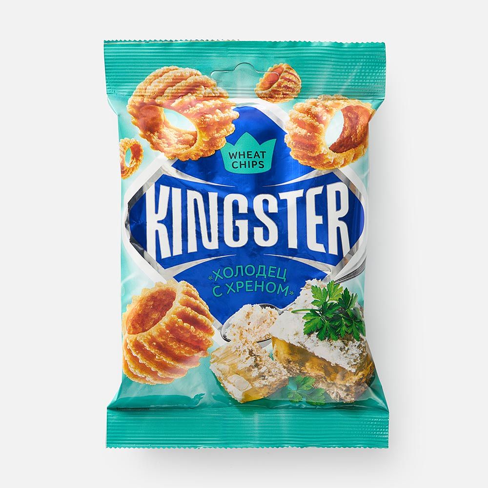 Изображение товара Пшеничные чипсы Kingster, холодец с хреном, 55 г